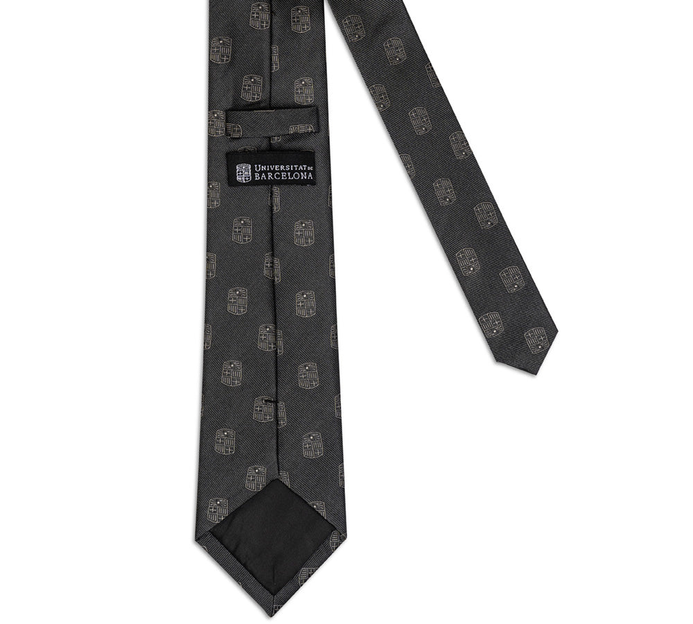 Silk tie in graphite