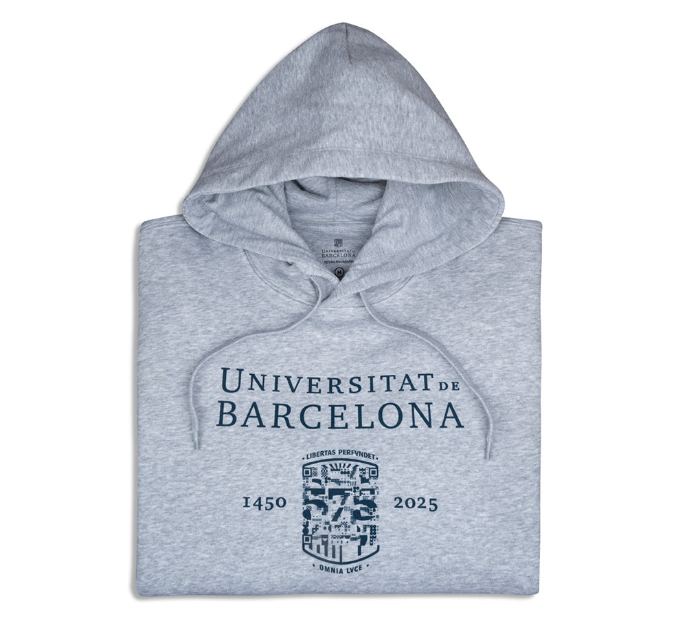 Sudadera gris claro capucha estampada 575 ECO