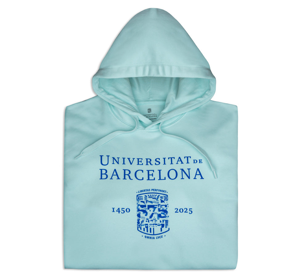 Sudadera menta capucha estampada 575 ECO